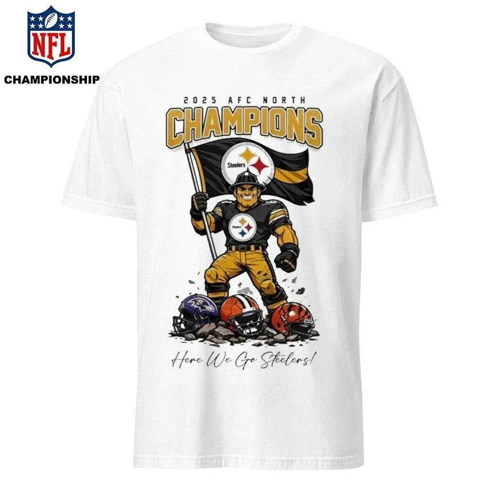 Steelers AFC North Champions 2025 Masot - Adult & Kids T-Shirts, Sweatshirts & Hoodies apparel design preview 1