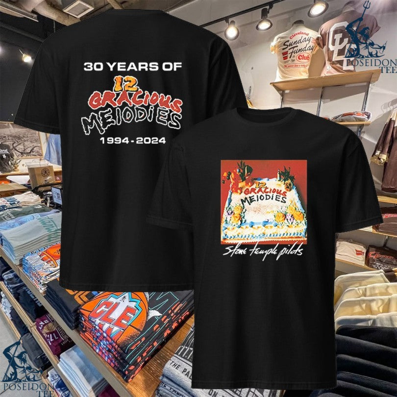Stone Temple Pilots 12 Gracious Melodies 30th - Adult & Kids T-Shirts, Sweatshirts & Hoodies apparel design preview 1