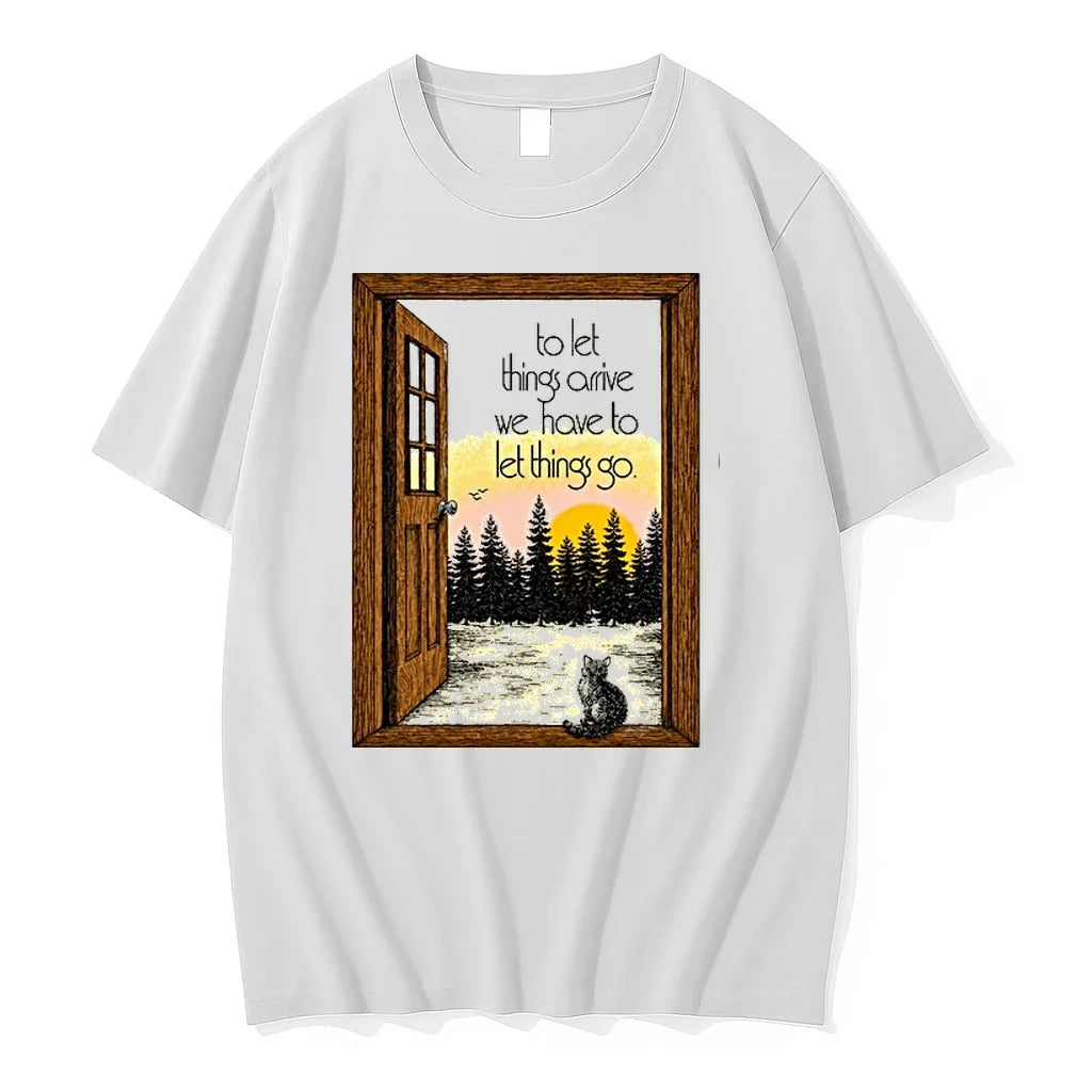 Sunset Landscape To Let Things Arrive We Have Go 0 - Adult & Kids T-Shirts, Sweatshirts & Hoodies apparel design preview 1