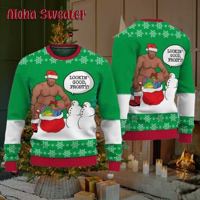 Barry Wood And Santa Beermas Ugly Christmas Sweater - Holiday Gift product image 5
