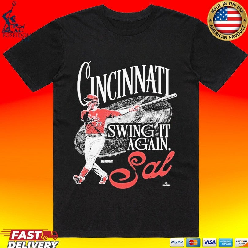 Swing It Again, Sal Cincinnati Reds Mlb Stewart - Adult & Kids T-Shirts, Sweatshirts & Hoodies apparel design preview 1
