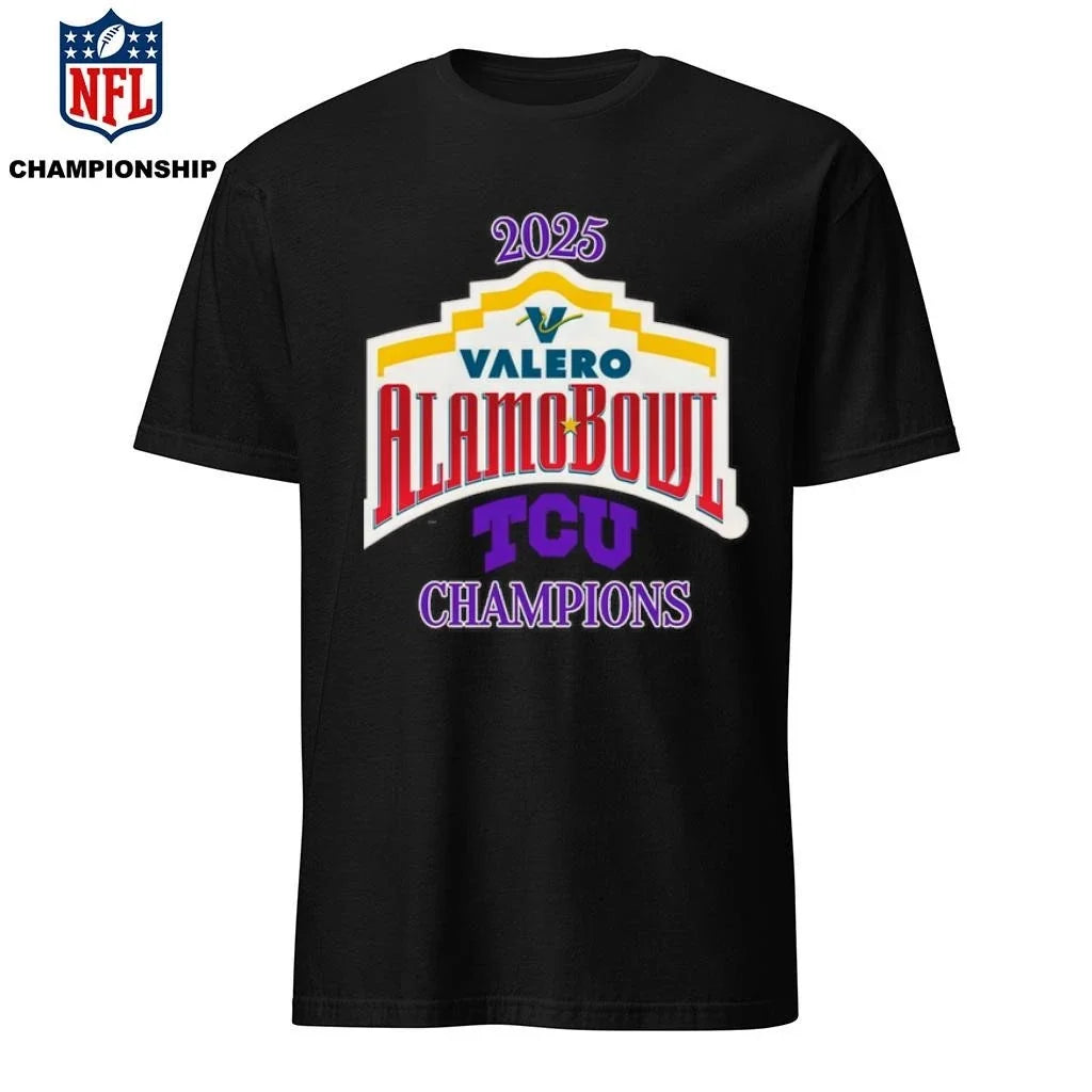 TCU Horned Frogs 2025 Valero Alamo Bowl Champions - Adult & Kids T-Shirts, Sweatshirts & Hoodies apparel design preview 1