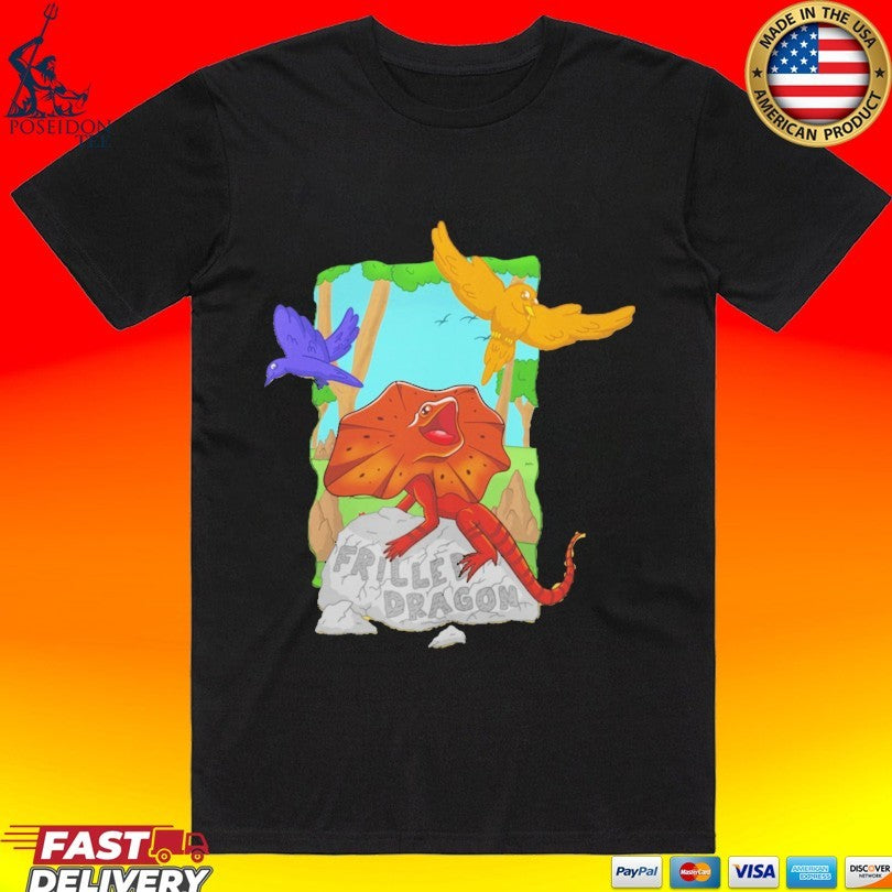 Terra Green Frilled Dragon - Adult & Kids T-Shirts, Sweatshirts & Hoodies apparel design preview 1