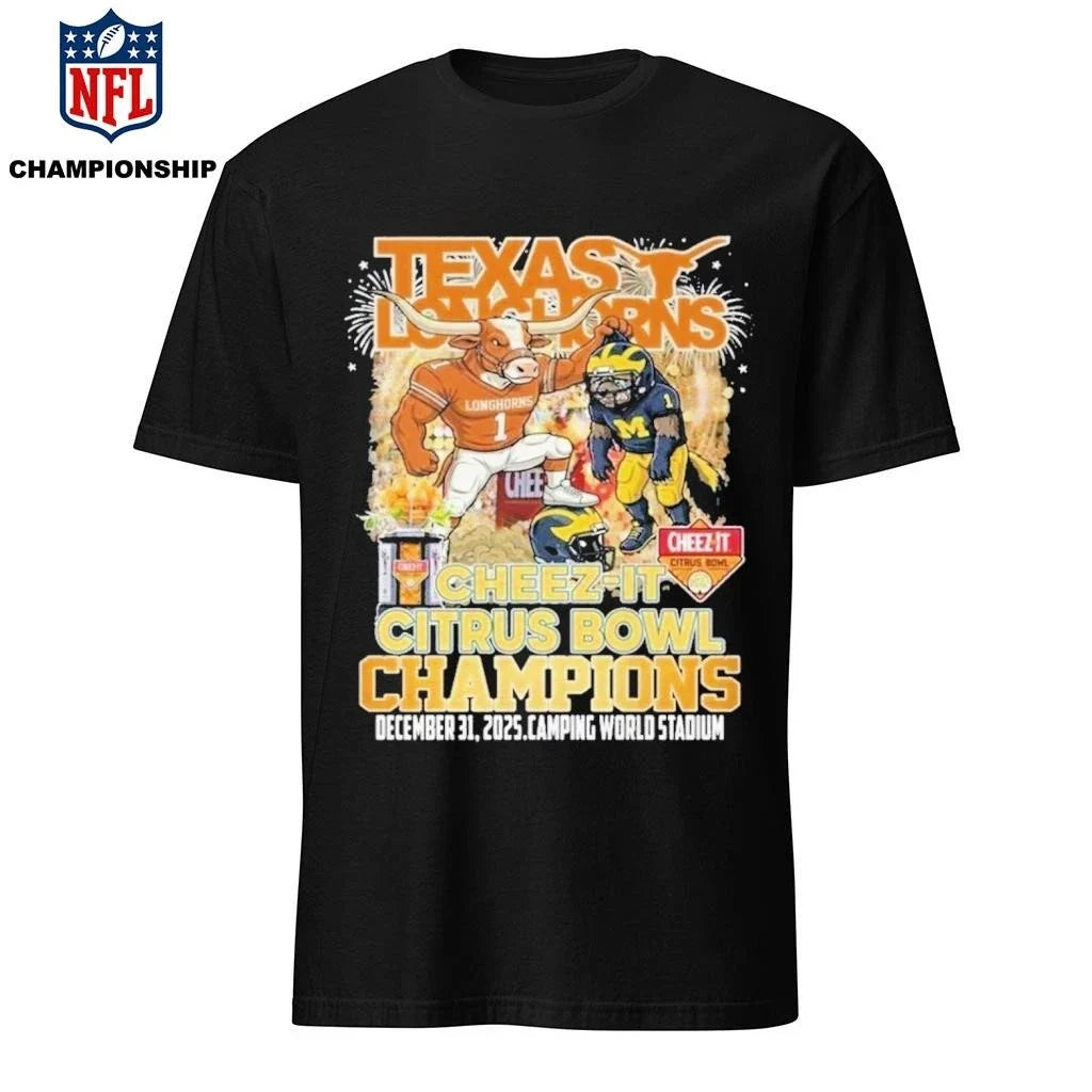 Texas Longhorns Football Cheez-It Citrus Bowl - Adult & Kids T-Shirts, Sweatshirts & Hoodies apparel design preview 1