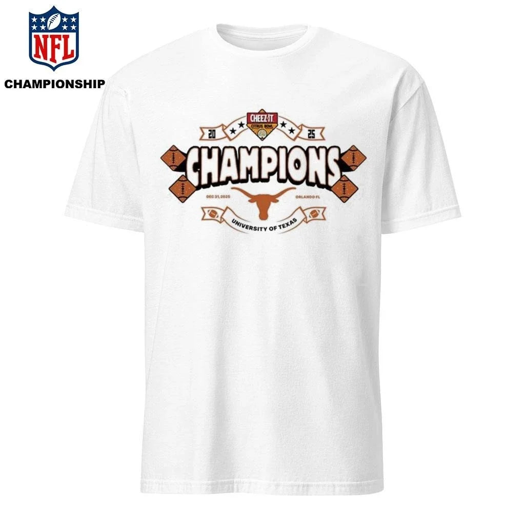 Texas Longhorns White 2025 Cheez-It Citrus Bowl - Adult & Kids T-Shirts, Sweatshirts & Hoodies apparel design preview 1