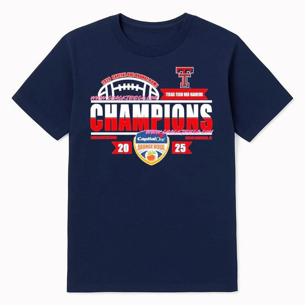 Texas Tech Red Raiders 2026 Capital One Orange Bowl - Adult & Kids T-Shirts, Sweatshirts & Hoodies apparel design preview 1