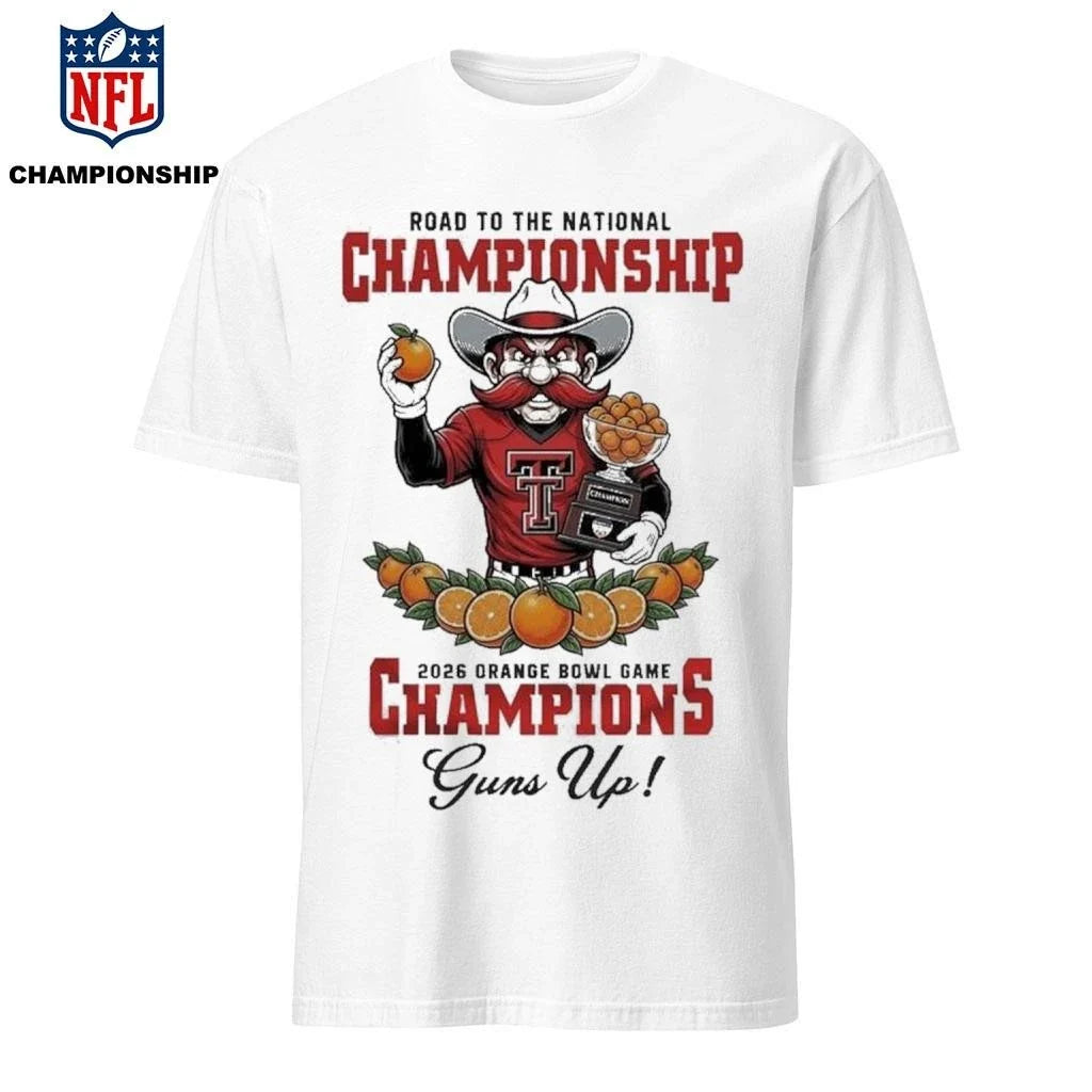 Texas Tech Red Raiders 2026 NCAA Orange Bowl Game - Adult & Kids T-Shirts, Sweatshirts & Hoodies apparel design preview 1