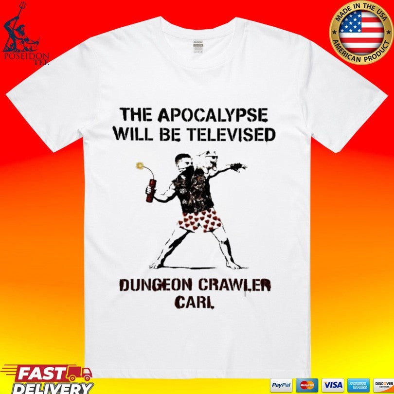 The Apocalypse Will Be Televised Dungeon Crawler Carl - Adult & Kids T-Shirts, Sweatshirts & Hoodies apparel design preview 1