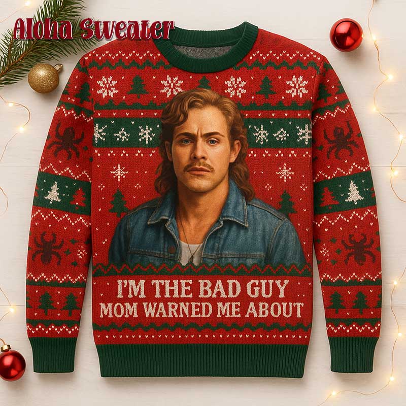 Strong Man Eddie Munson Stranger Things Ugly Christmas Sweater - Holiday Gift product image 2