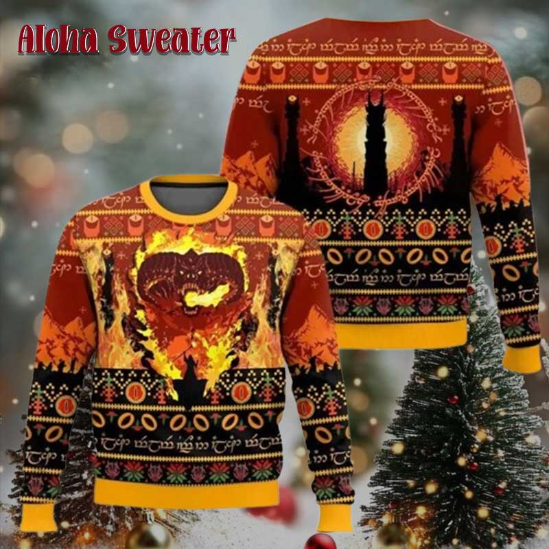 Walk Into Mordor Lord Of The Rings Ugly Christmas Sweater - Holiday Gift product image 5