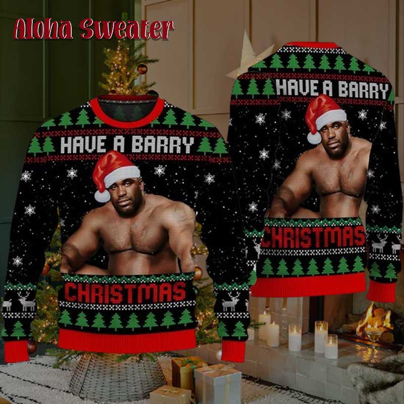 The Heart Package Barry Wood Ugly Christmas Sweater - Holiday Gift product image 3