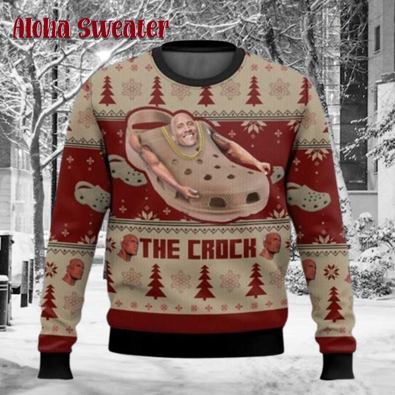 Ripple Junction Black Blue The Rock Ugly Christmas Sweater - Holiday Gift product image 2