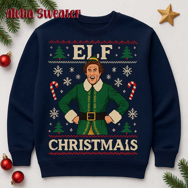 Elf Cartoon Costume Cosplay Ugly Christmas Sweater - Holiday Gift product image 5