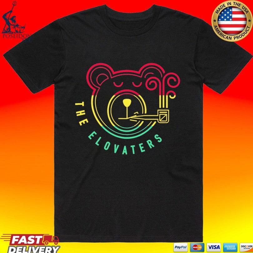 The Elovaters Smoking Rasta Bear - Adult & Kids T-Shirts, Sweatshirts & Hoodies apparel design preview 1