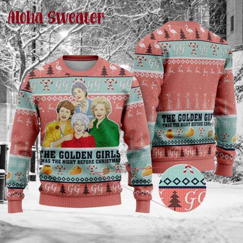 The Golden Girls American Sitcom Ugly Christmas Sweater - Holiday Gift product image 2