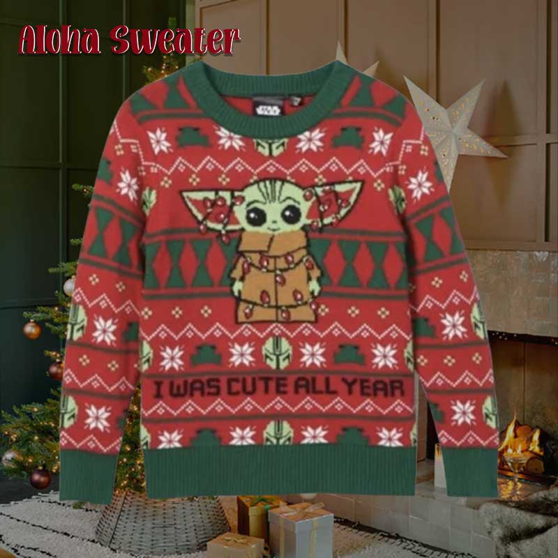 Anime Archives Baby Yoda Ugly Christmas Sweater - Holiday Gift product image 5