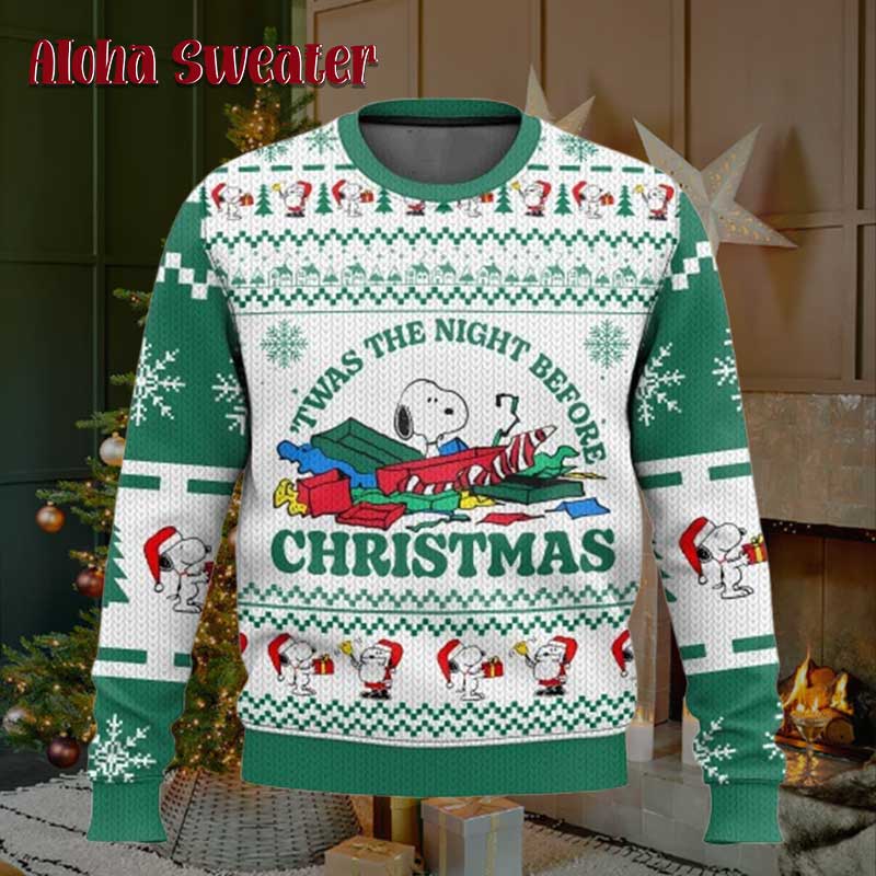 The Night Before Christmas Snoopy Ugly Christmas Sweater - Holiday Gift product image