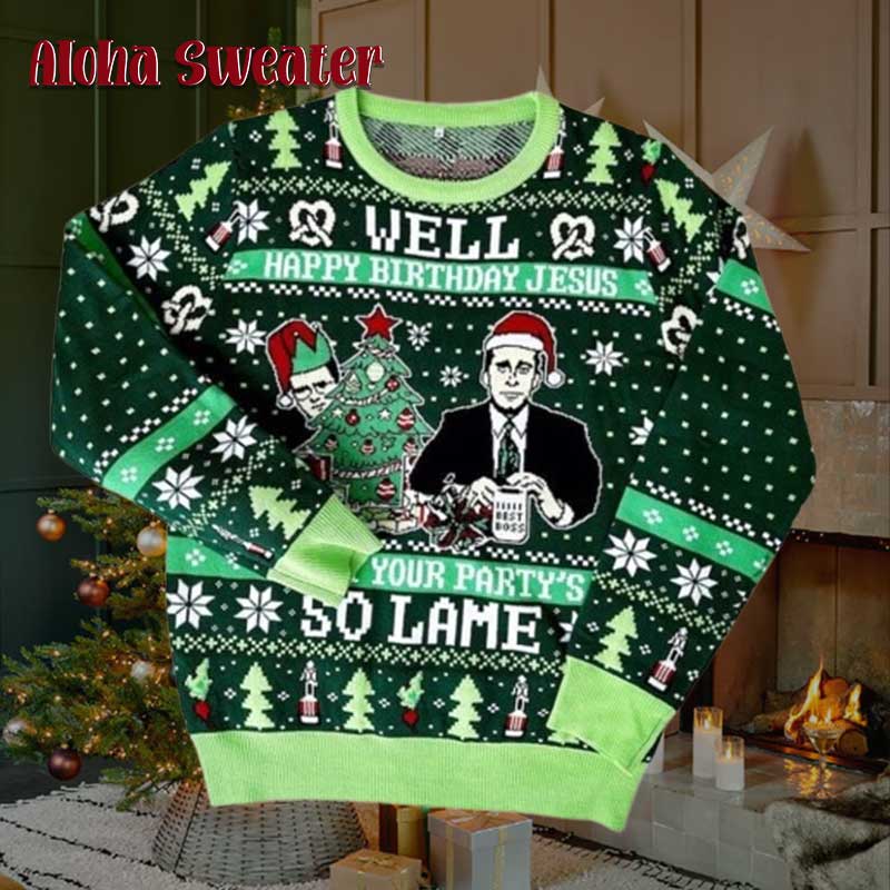 The Office Tacky Santa Is Coming Ugly Christmas Sweater - Holiday Gift product image 3