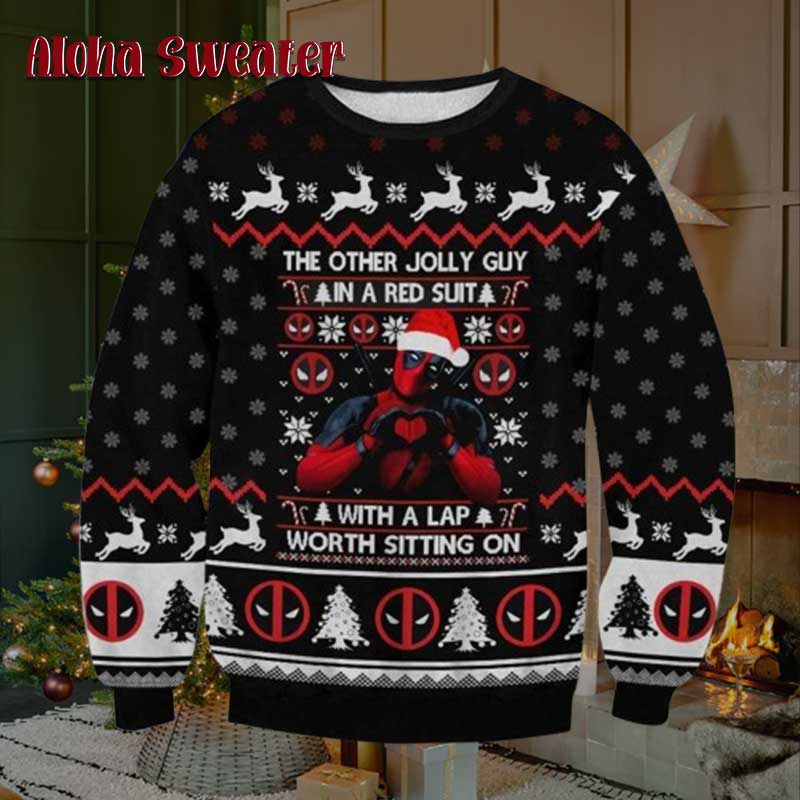 Titanic Version Deadpool And Wolverine Ugly Christmas Sweater - Holiday Gift product image 3