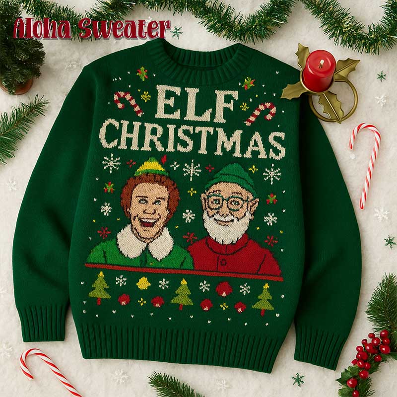 The Elf On Christmas Buddy The Friend Ugly Christmas Sweater - Holiday Gift product image 2