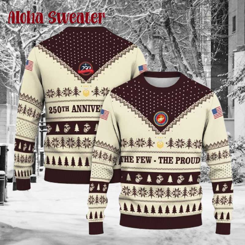 The Proud Ranks Usmc Ugly Christmas Sweater - Holiday Gift product image