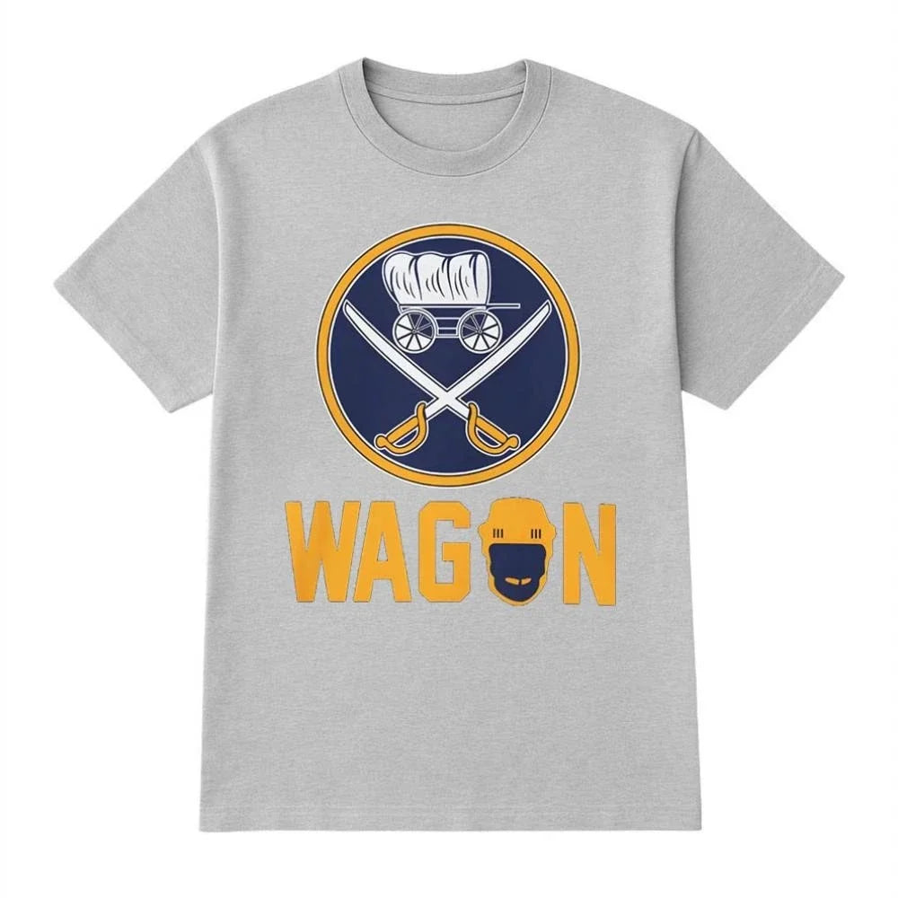 This is a Buffalo Sabres Wagon - Adult & Kids T-Shirts, Sweatshirts & Hoodies apparel design preview 1