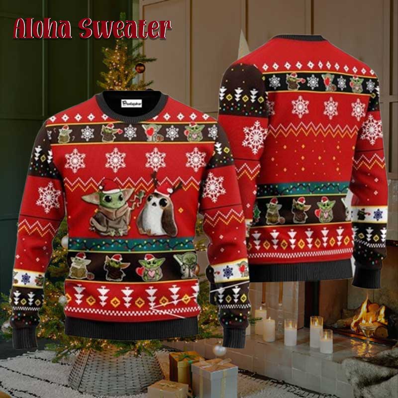 This Is My Friend Baby Yoda Ugly Christmas Sweater - Holiday Gift product image