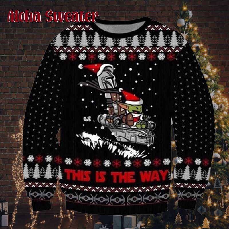 This Is My Friend Baby Yoda Ugly Christmas Sweater - Holiday Gift product image 2