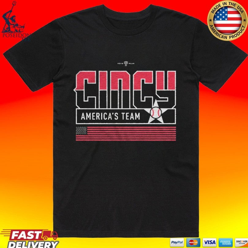 TJ Friedl Cincy America's Team - Adult & Kids T-Shirts, Sweatshirts & Hoodies apparel design preview 1