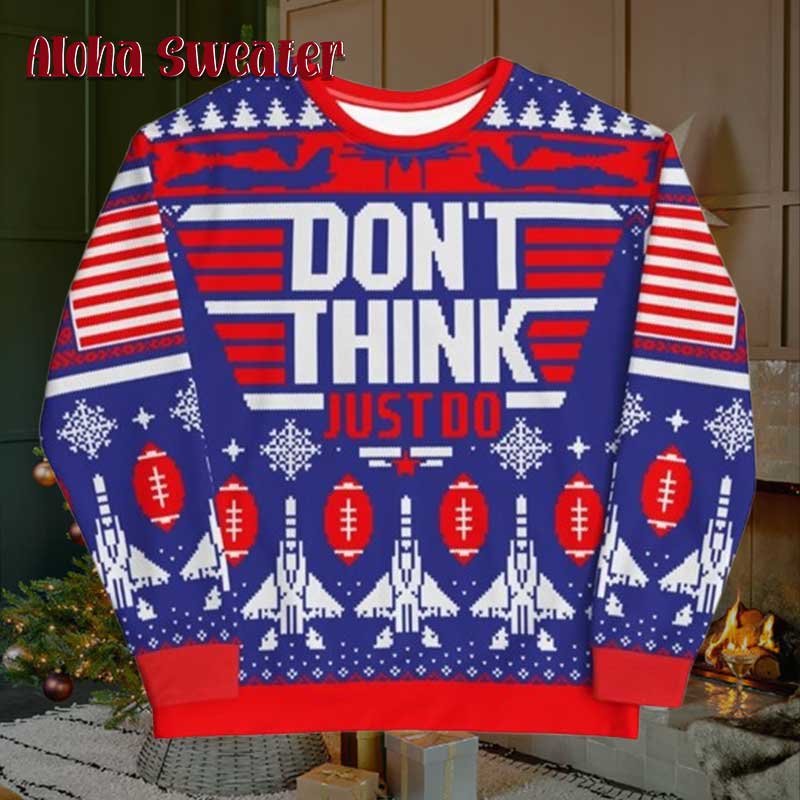 Top Gun Green Logo Ugly Christmas Sweater - Holiday Gift product image 4