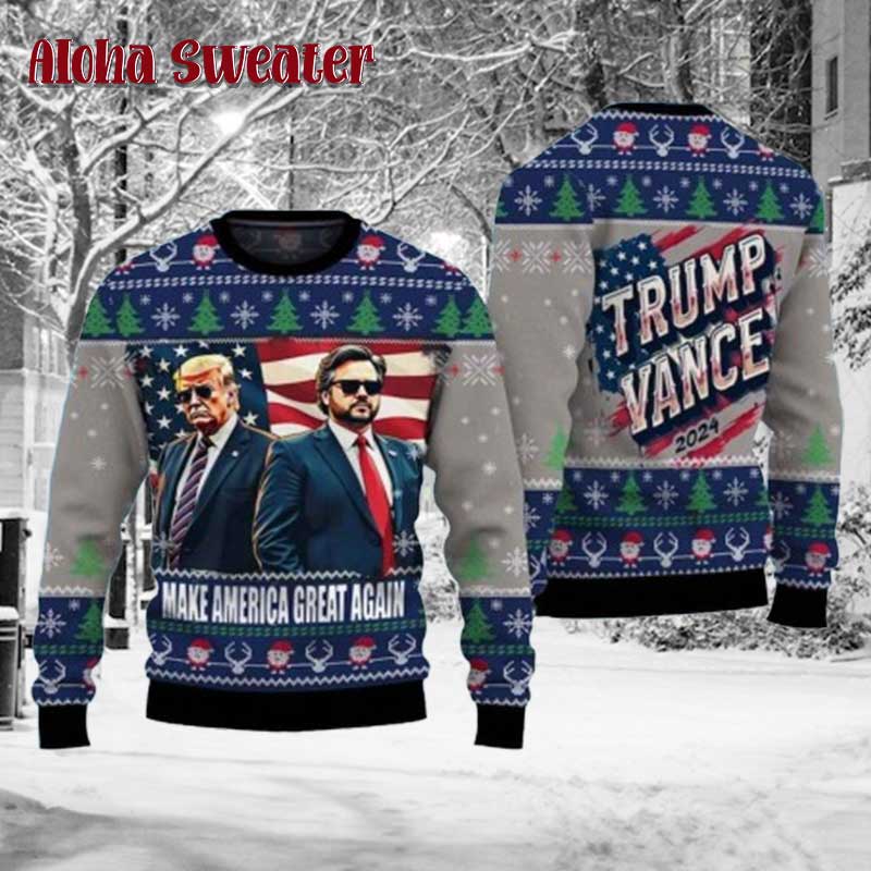 Trump Reindeer Make Christmas Great Again Ugly Christmas Sweater - Holiday Gift product image 3