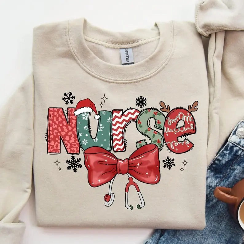 Nurse Nursing Life School Stethoscope Crew - Adult & Kids T-Shirts, Sweatshirts & Hoodies apparel design preview 1