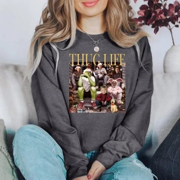 Thug Life Sweatshir T Movie Friends Xmas - Adult & Kids T-Shirts, Sweatshirts & Hoodies apparel design preview 1