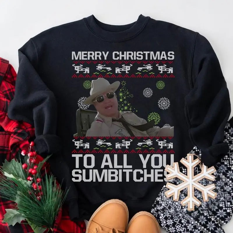 Merry Buford T Justice All You Sumbitches Smokey - Adult & Kids T-Shirts, Sweatshirts & Hoodies apparel design preview 1