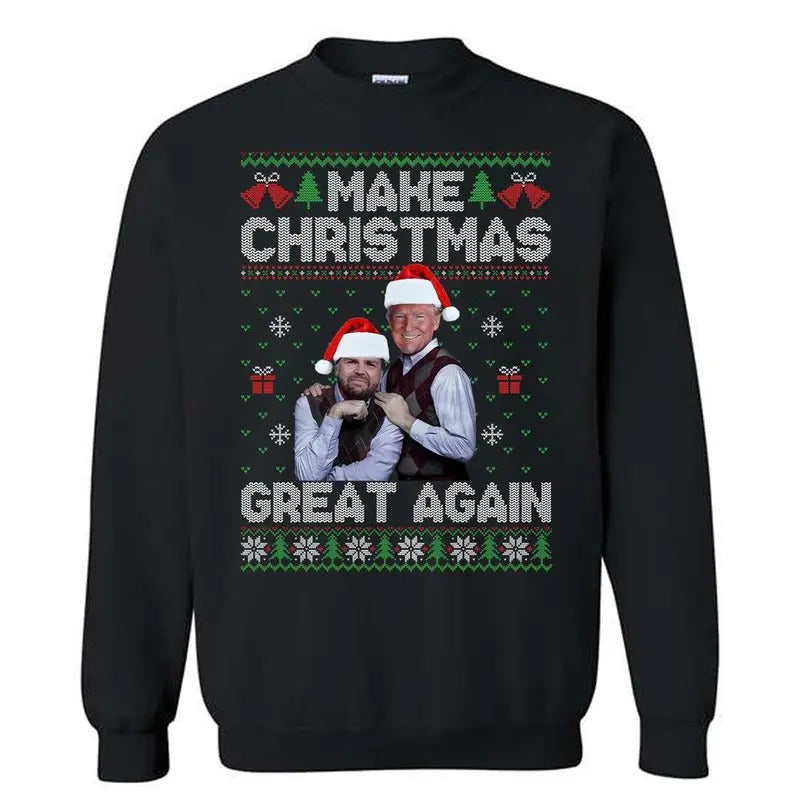 Trump Vance Step Brothers Ugly Make Great Again Xmas - Adult & Kids T-Shirts, Sweatshirts & Hoodies apparel design preview 1