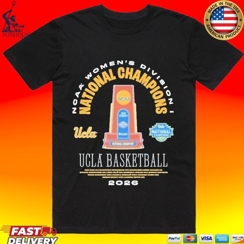 Ucla Bruins 2026 NCAA Women's Basketball National - Adult & Kids T-Shirts, Sweatshirts & Hoodies apparel design preview 1
