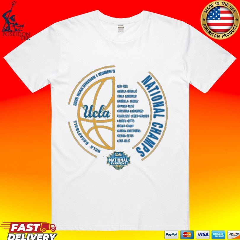 Ucla Bruins Women's Basketball National Champs NIL - Adult & Kids T-Shirts, Sweatshirts & Hoodies apparel design preview 1