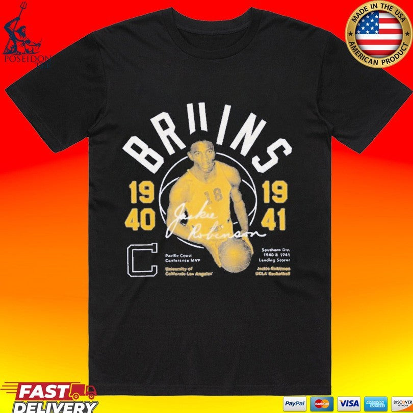 Ucla Jackie Robinson 1940-1941 Basketball Vintage - Adult & Kids T-Shirts, Sweatshirts & Hoodies apparel design preview 1