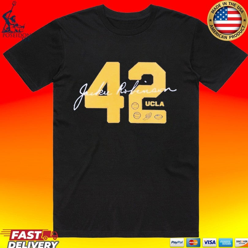 Ucla Jackie Robinson 42 Letterman 2026 - Adult & Kids T-Shirts, Sweatshirts & Hoodies apparel design preview 1