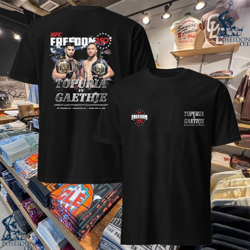 Ufc Freedom 250 Topuria Vs Gaethje - Adult & Kids T-Shirts, Sweatshirts & Hoodies apparel design preview 1
