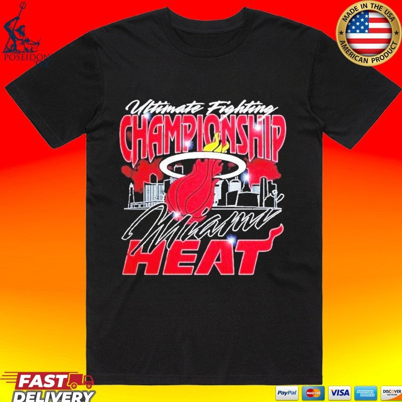 Ufc X Miami Heat Exclusive Event Merch 327 At Kaseya - Adult & Kids T-Shirts, Sweatshirts & Hoodies apparel design preview 1