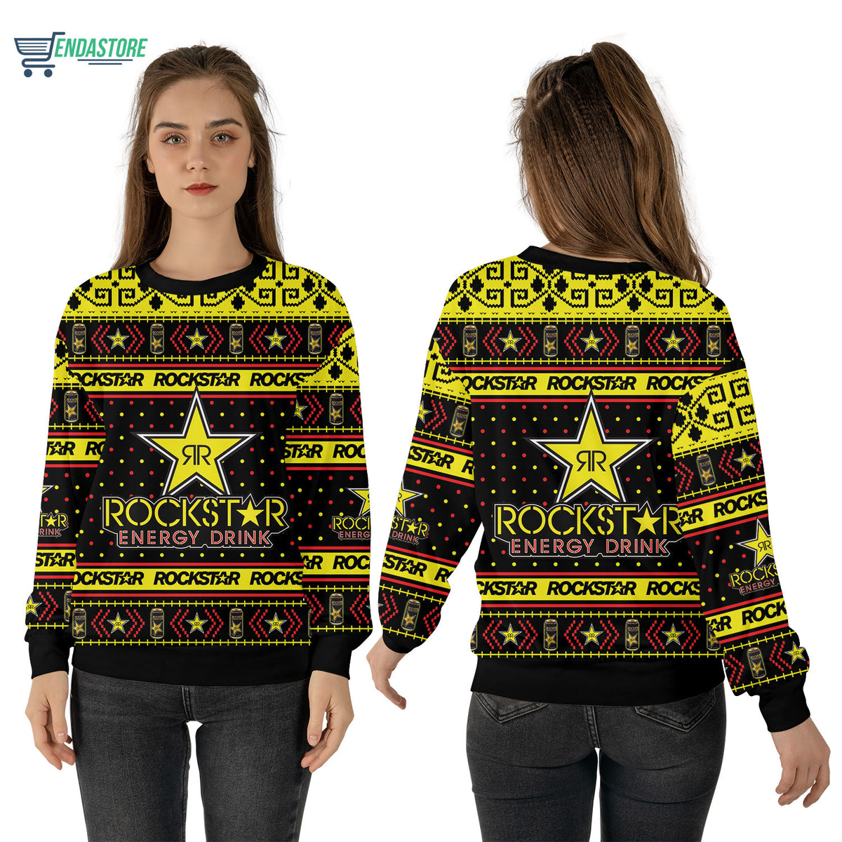 Rockstar energy drink 3D Christmas Sweater - Holiday Gift product image 2