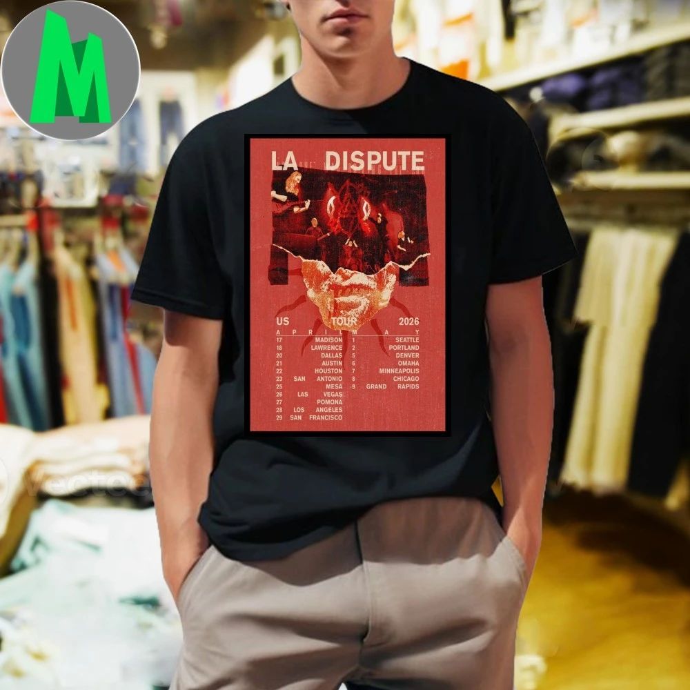 La Dispute US Tour April May 2026 Poster - Adult & Kids T-Shirts, Sweatshirts & Hoodies apparel design preview 1