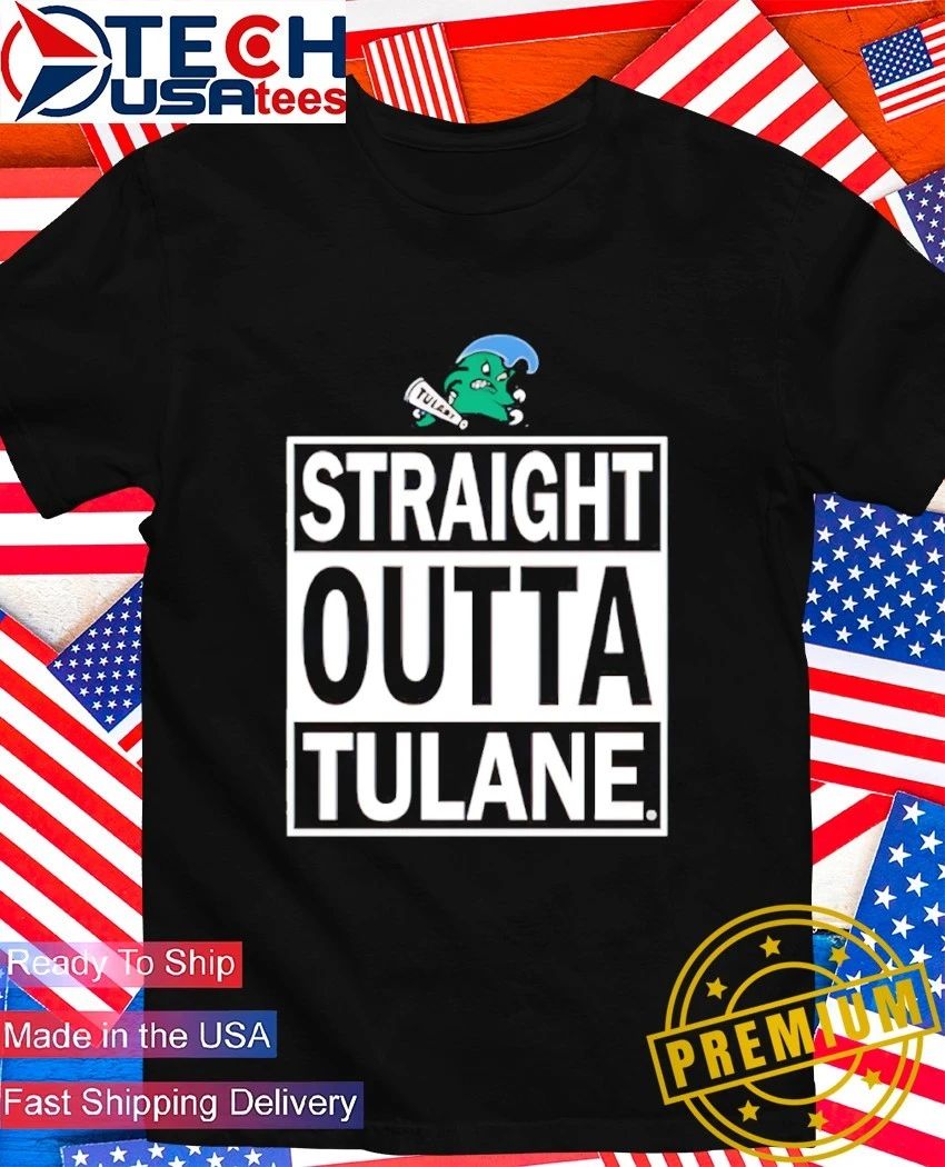 Tulane Green Wave Straight Outta logo - Adult & Kids T-Shirts, Sweatshirts & Hoodies apparel design preview 1