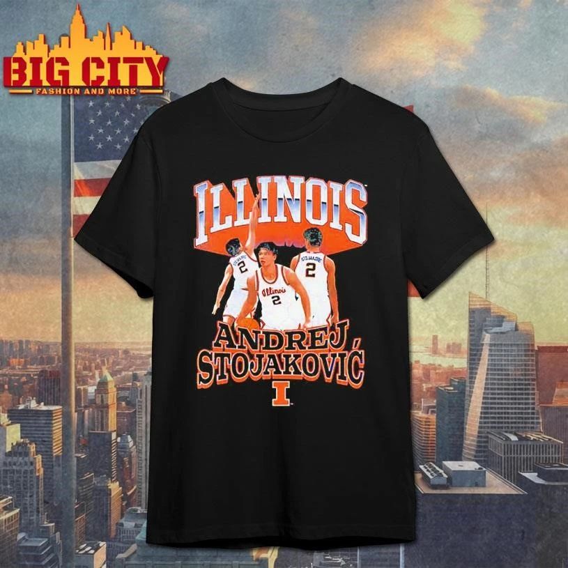 Illinois Basketball Andrej Stojakovic graphic - Adult & Kids T-Shirts, Sweatshirts & Hoodies apparel design preview 1