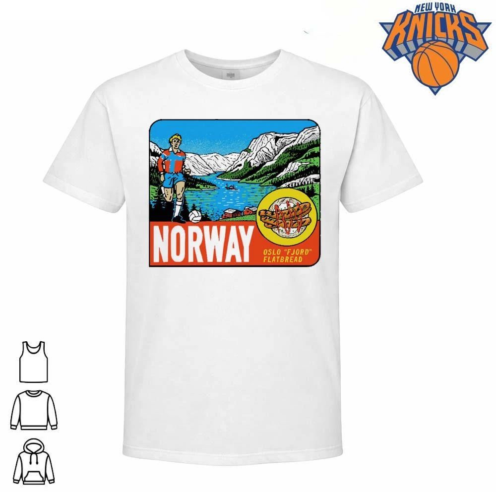 Vintage Norway Soccer Football Oslo Fjord Flatbread - Adult & Kids T-Shirts, Sweatshirts & Hoodies apparel design preview 1