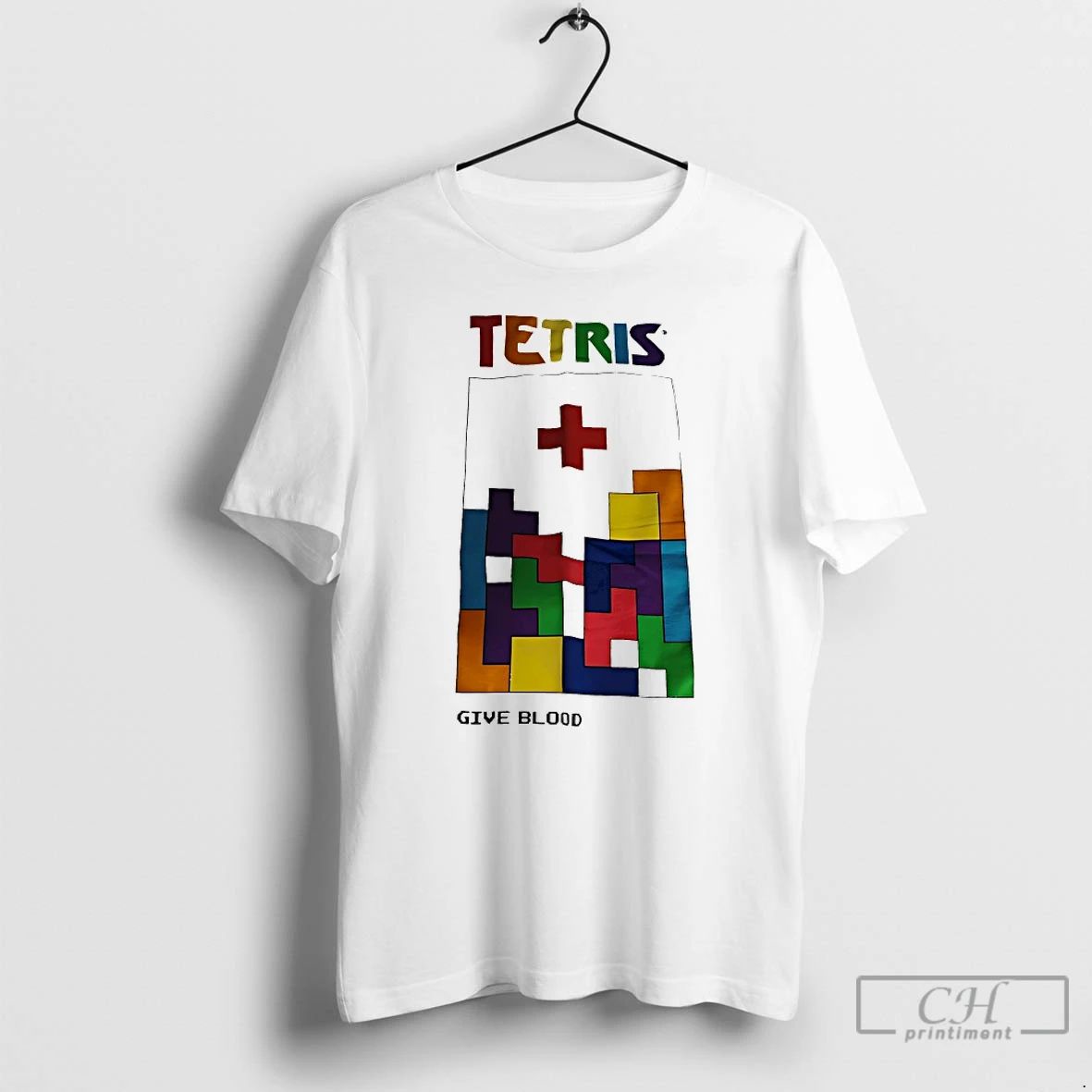 Classic Tetris Give Blood - Adult & Kids T-Shirts, Sweatshirts & Hoodies apparel design preview 1