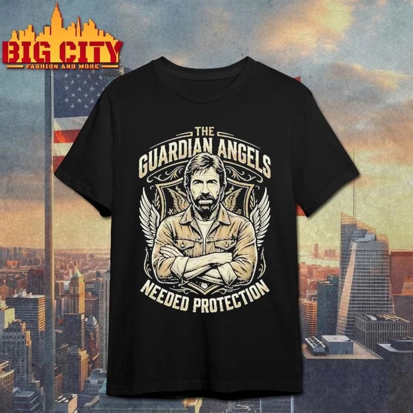 The Angels Needed Protection Rip Chuck Norris Vintage - Adult & Kids T-Shirts, Sweatshirts & Hoodies apparel design preview 1