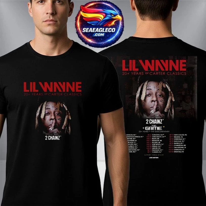 Lil Wayne 20 Years Of Carter Classics North America - Adult & Kids T-Shirts, Sweatshirts & Hoodies apparel design preview 1