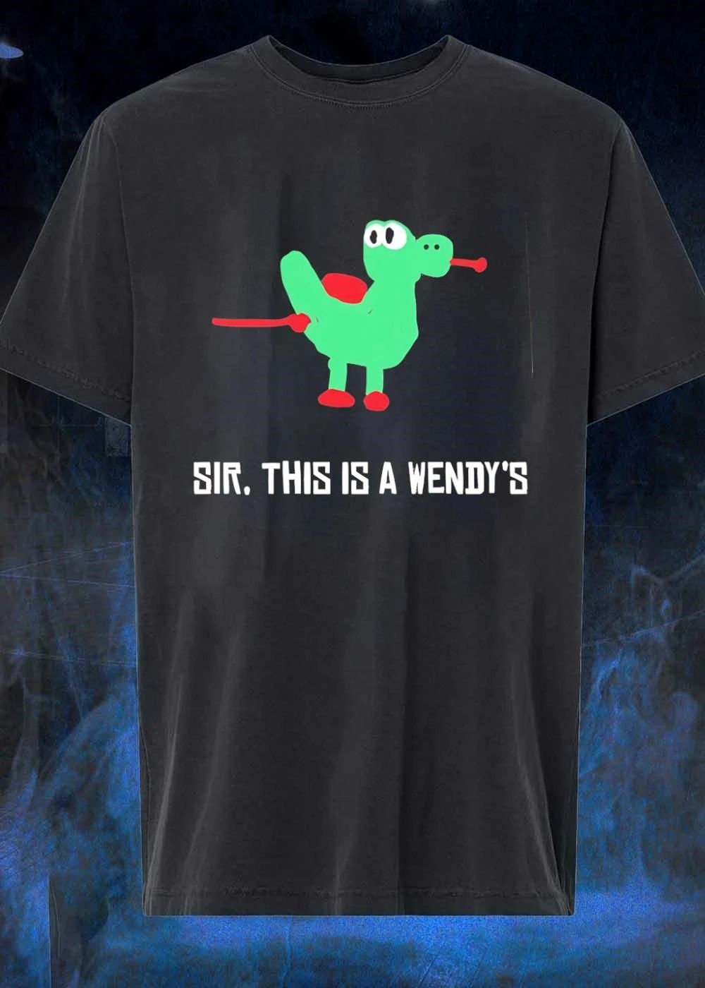 Funny Meme Sir This Is A Wendys Yoshi - Adult & Kids T-Shirts, Sweatshirts & Hoodies apparel design preview 1